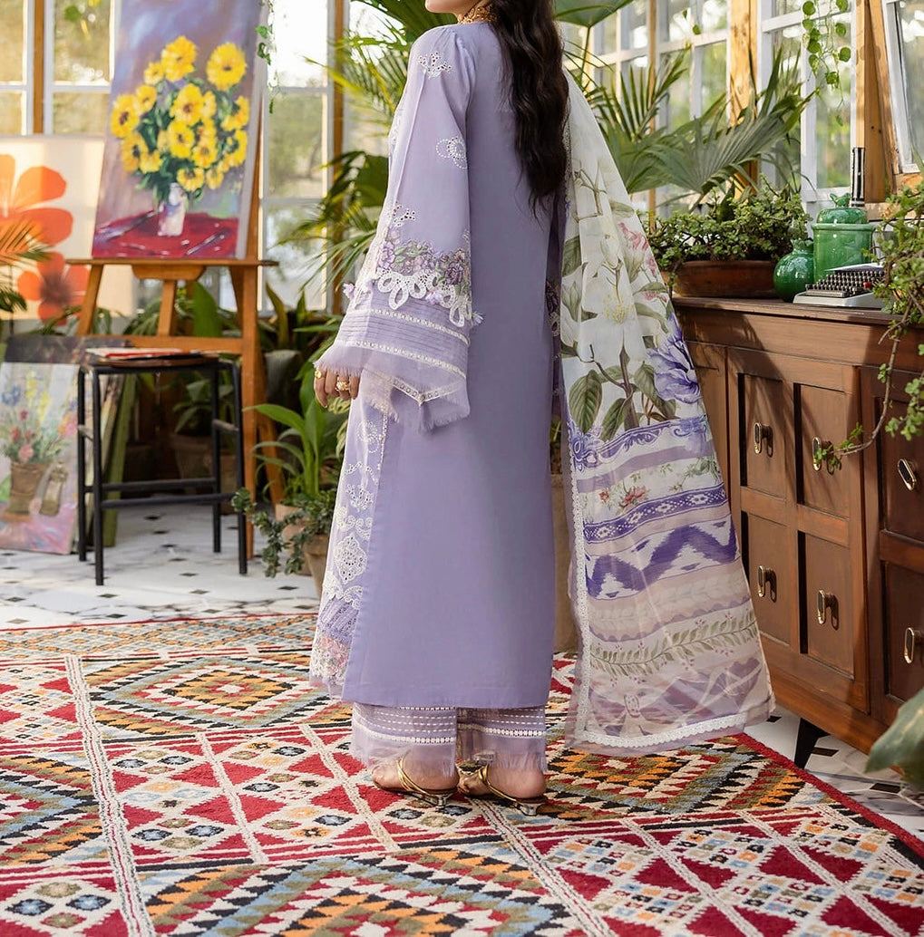 Unstitched Embroidered Lawn 3PC | SC-093A