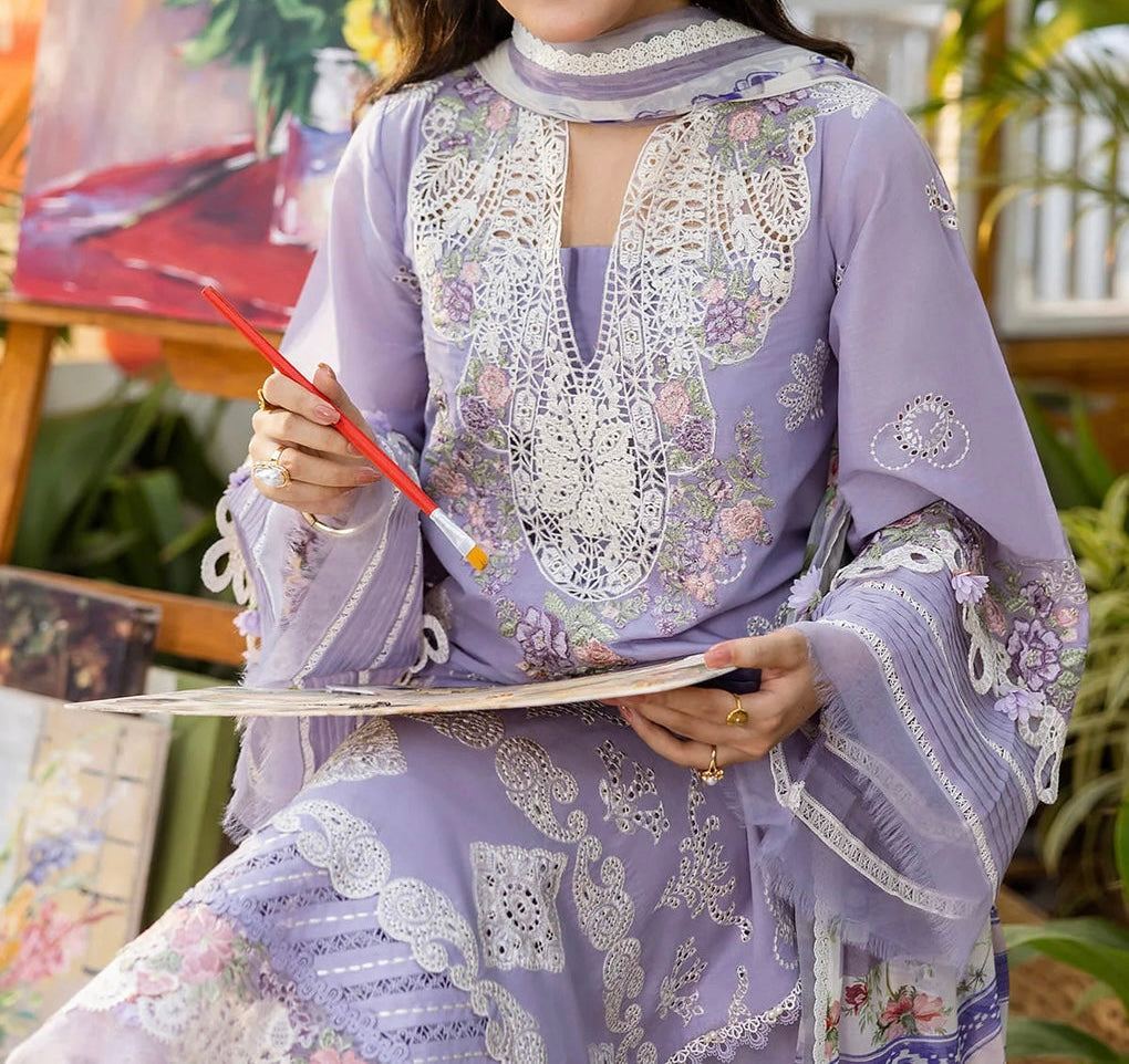 Unstitched Embroidered Lawn 3PC | SC-093A