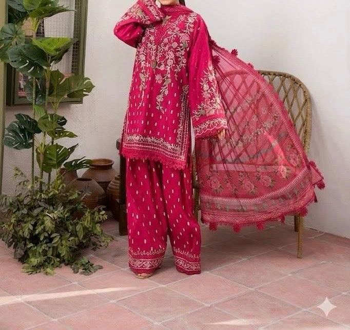 Unstitched Embroidered Lawn 3PC | SC-109D