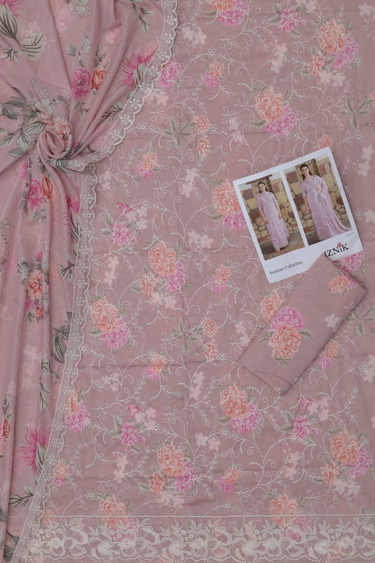 Unstitched Embroidered Lawn 3PC | SC-118