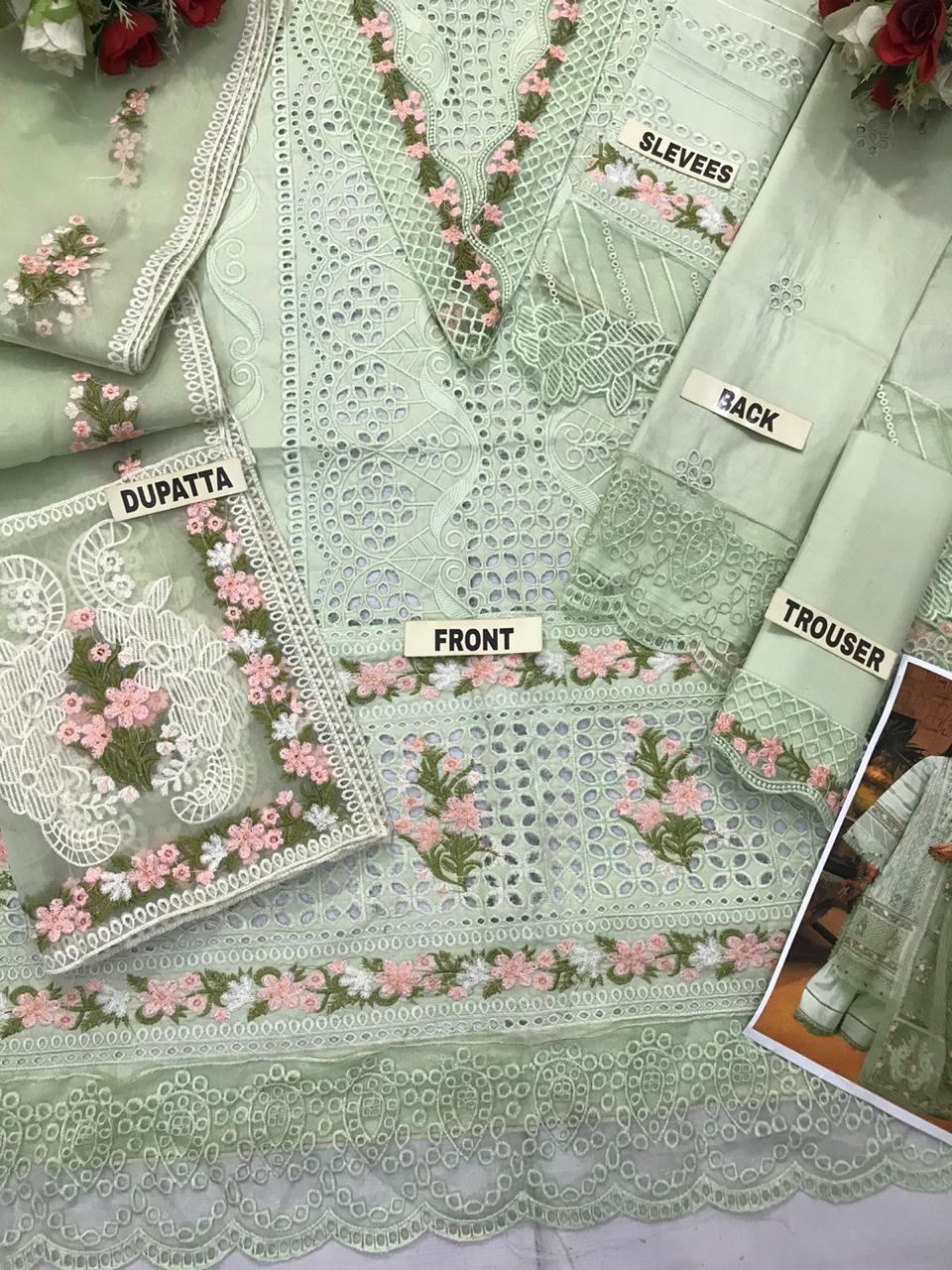 Unstitched Embroidered Lawn 3PC | SC-121