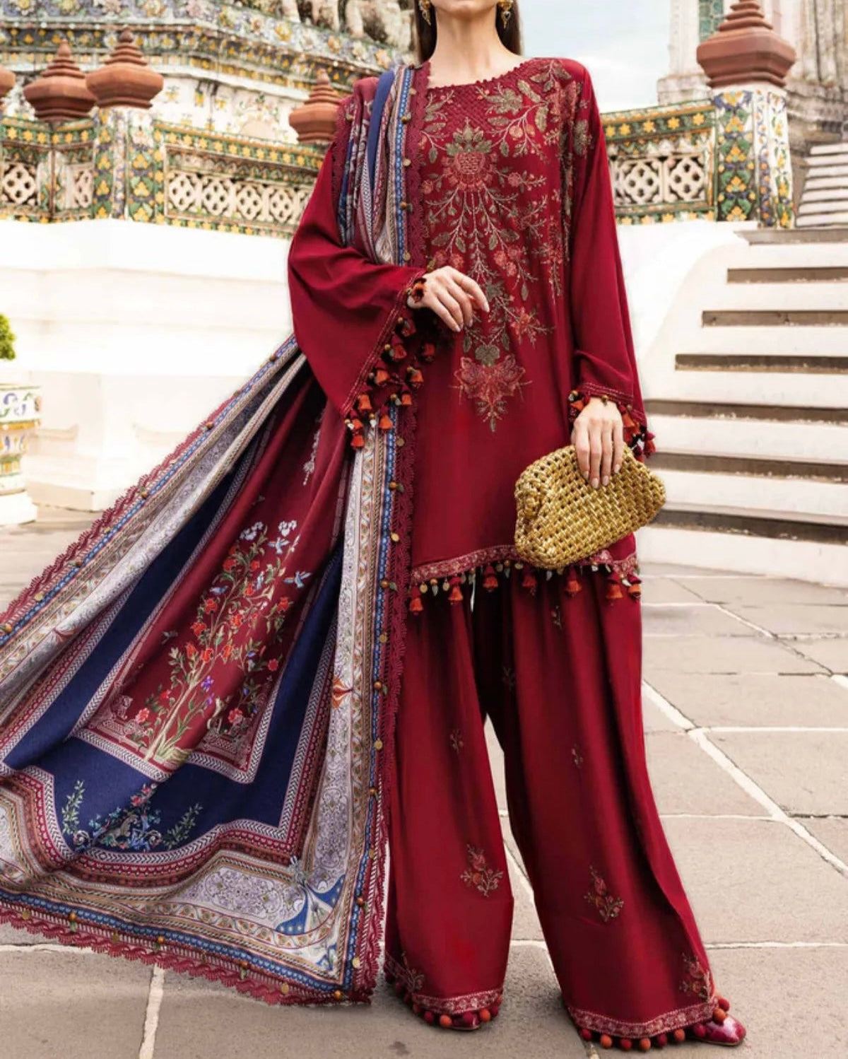 Unstitched Embroidered Lawn 3PC | SC-130A