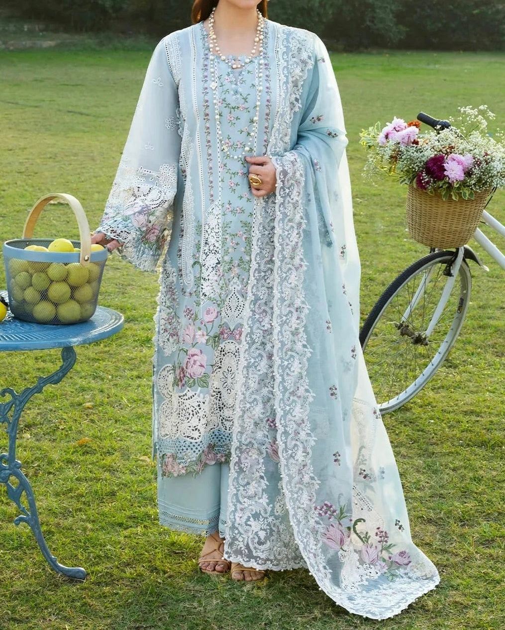 Unstitched Embroidered Lawn 3PC | SC-162