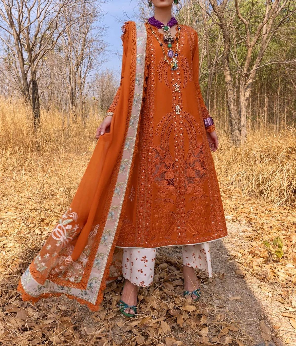 Unstitched Embroidered Lawn 3PC | SC-165
