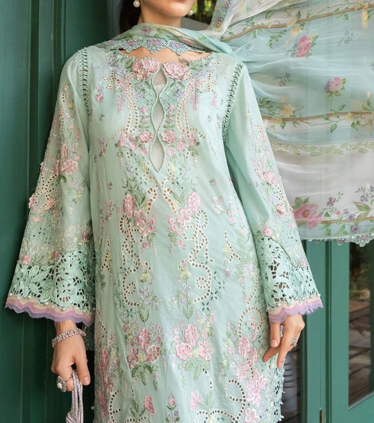 Unstitched Embroidered Lawn 3PC | SC-166