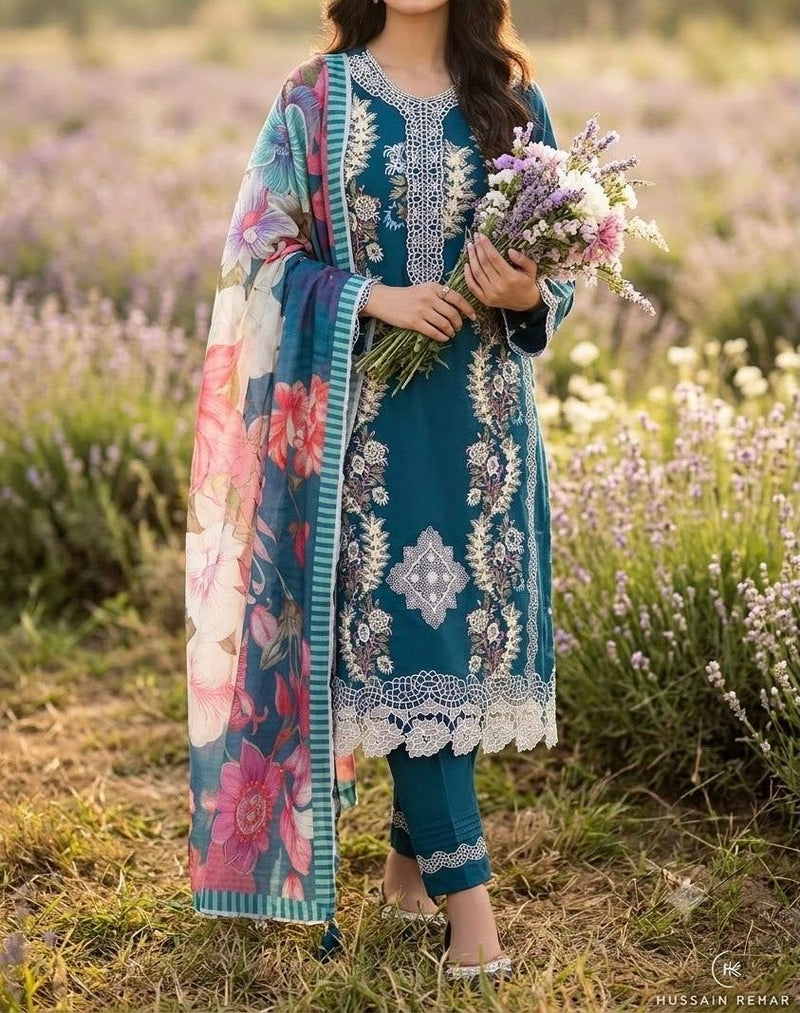 Unstitched Embroidered Lawn 3PC | SC-081B