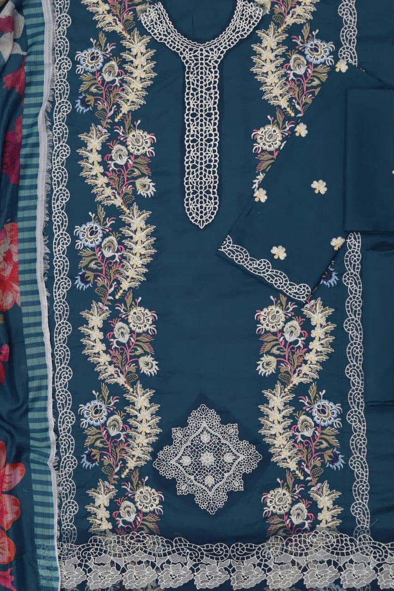 Unstitched Embroidered Lawn 3PC | SC-081B
