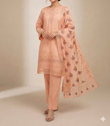 Unstitched Embroidered Lawn 3PC | SC-168