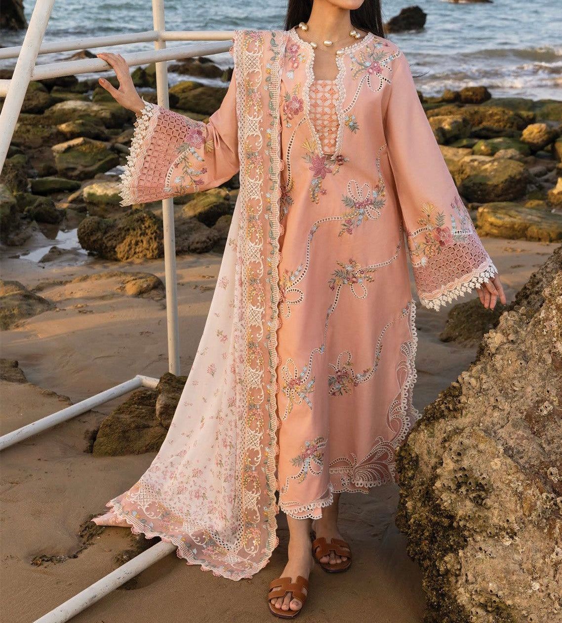 Unstitched Embroidered Lawn 3PC | SC-17