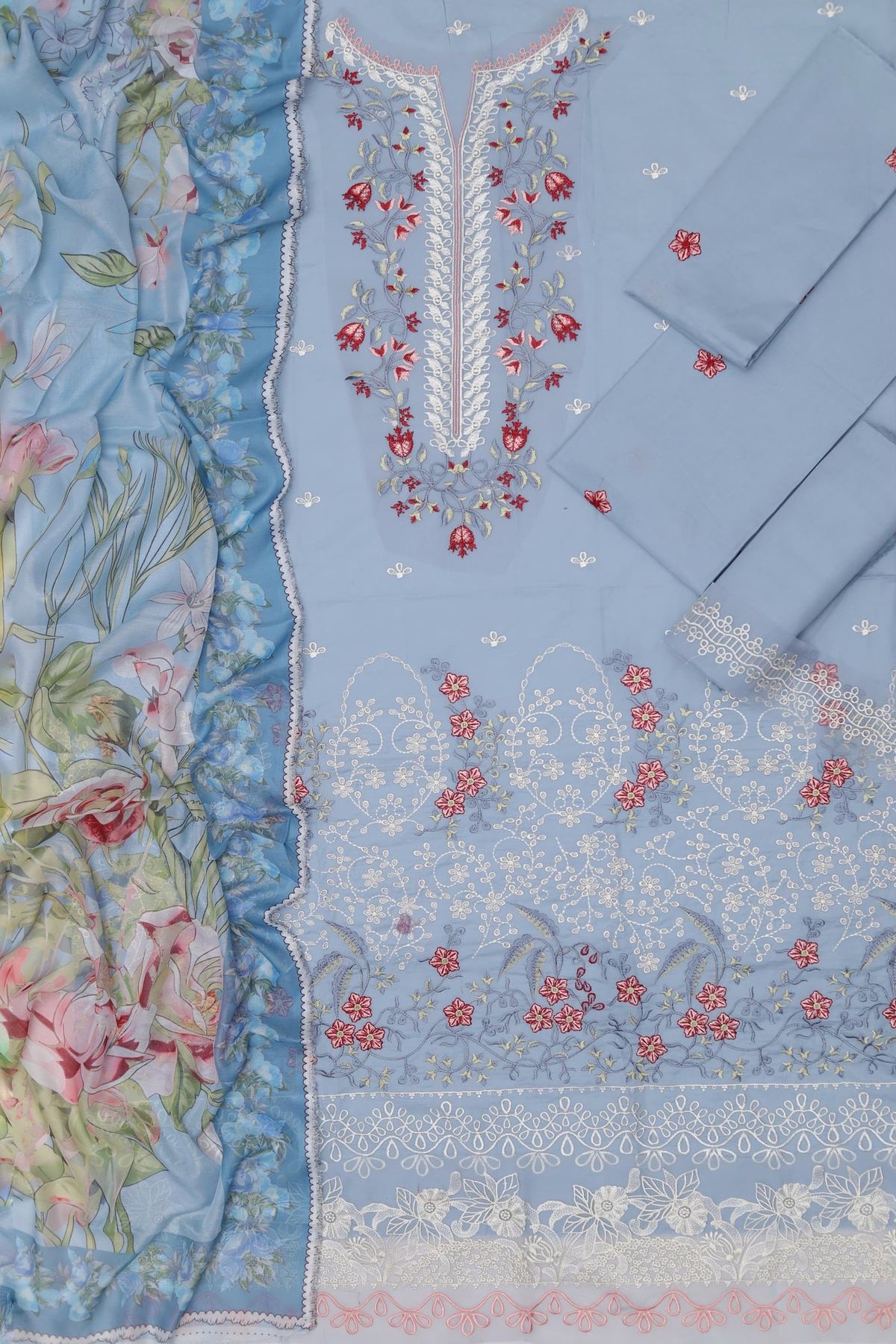Unstitched Embroidered Lawn 3PC | SC-171B