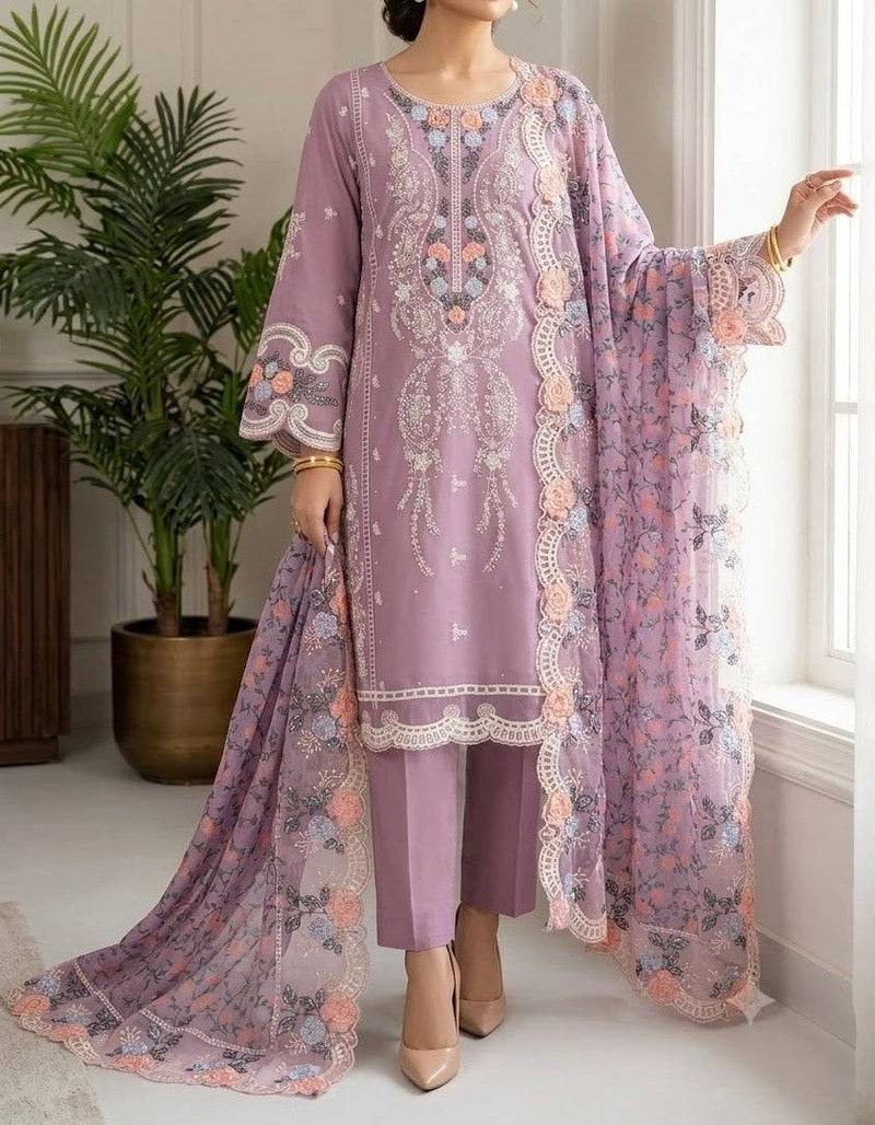 Unstitched Embroidered Lawn 3PC | SC-172