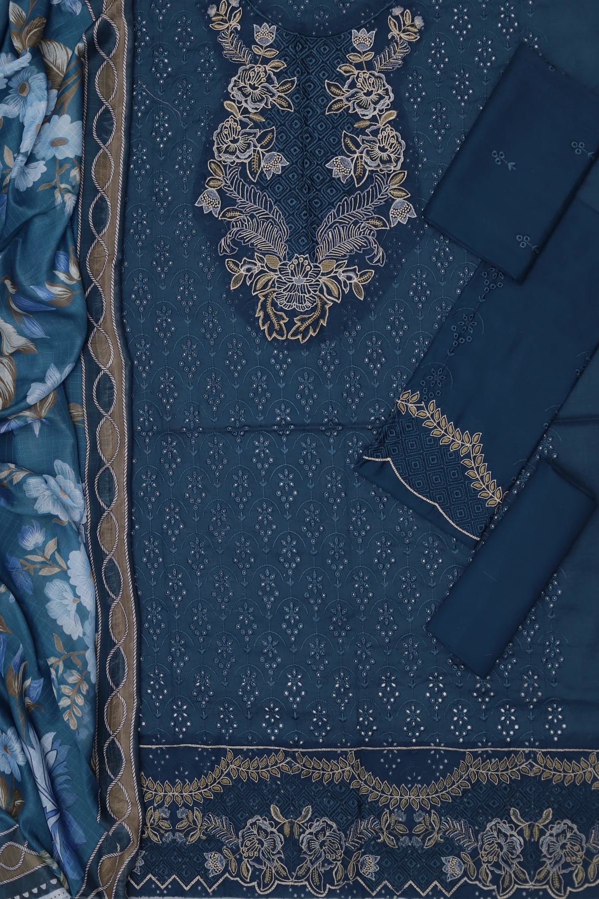 Unstitched Embroidered Lawn 3PC | SC-175B