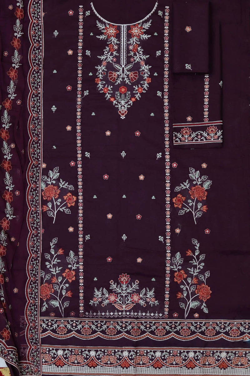 Unstitched Embroidered Lawn 3PC | SC-179