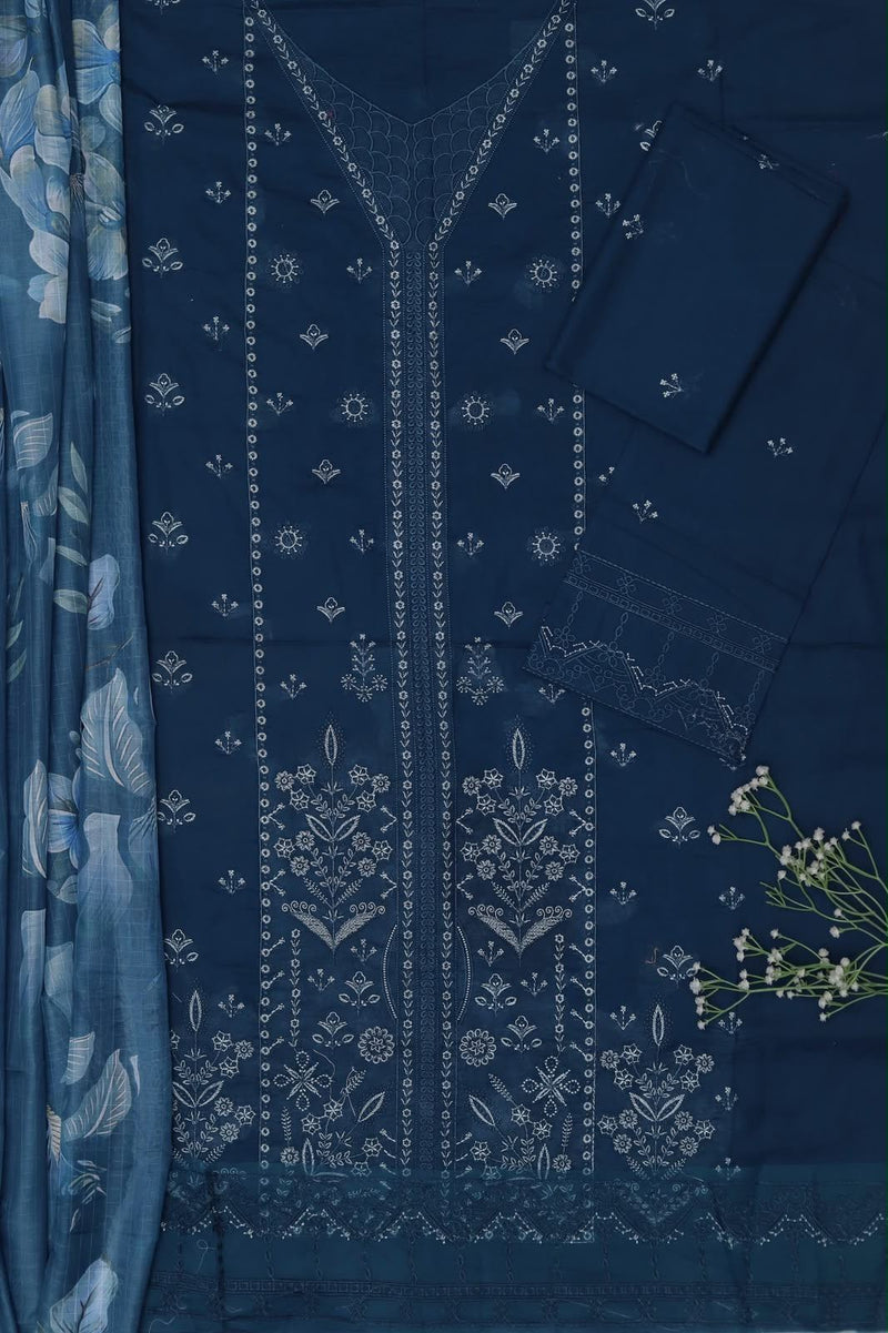 Unstitched Embroidered Lawn 3PC | SC-180