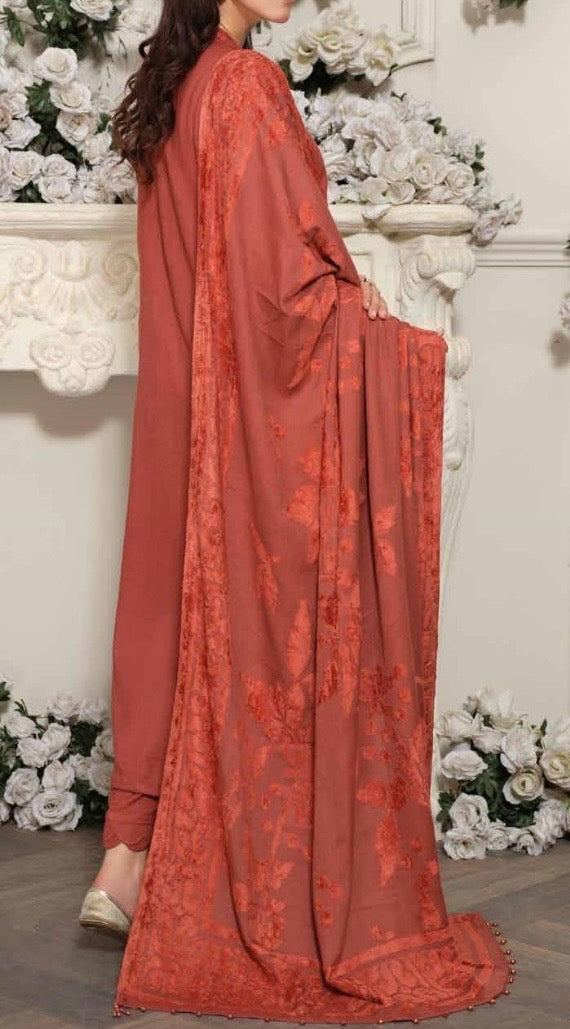 Unstitched Leather Peach 3PC | WC-018