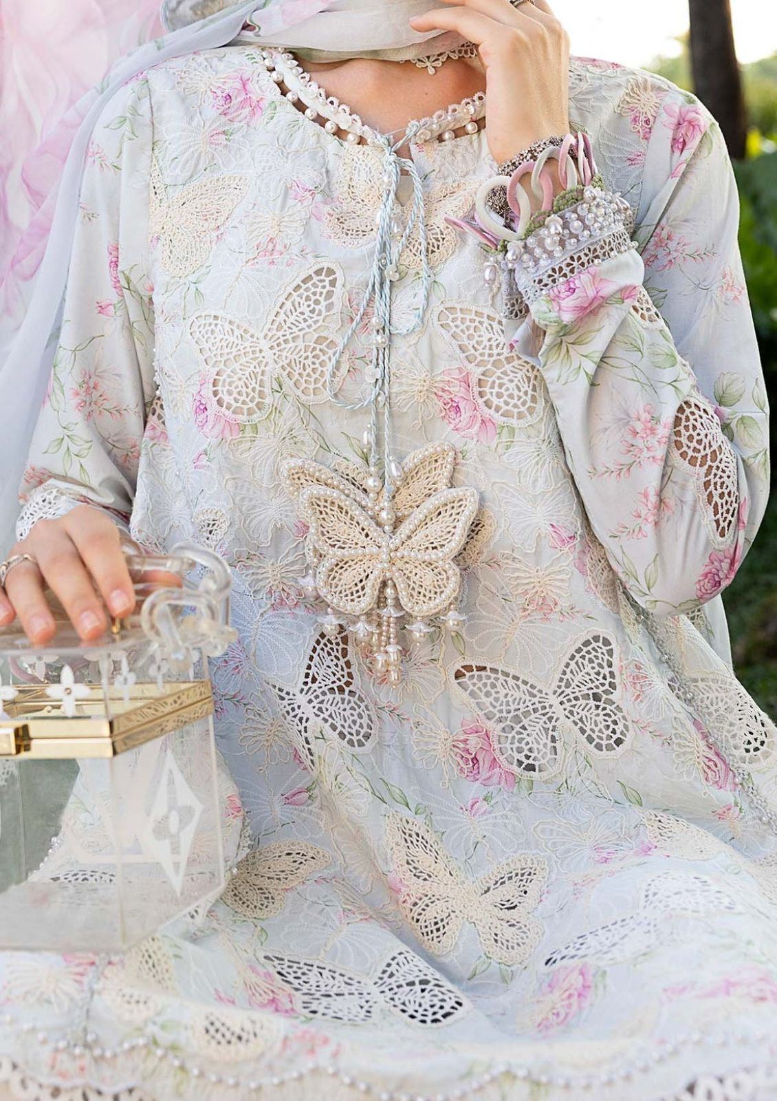 Unstitched Embroidered Lawn 3PC | SC-095