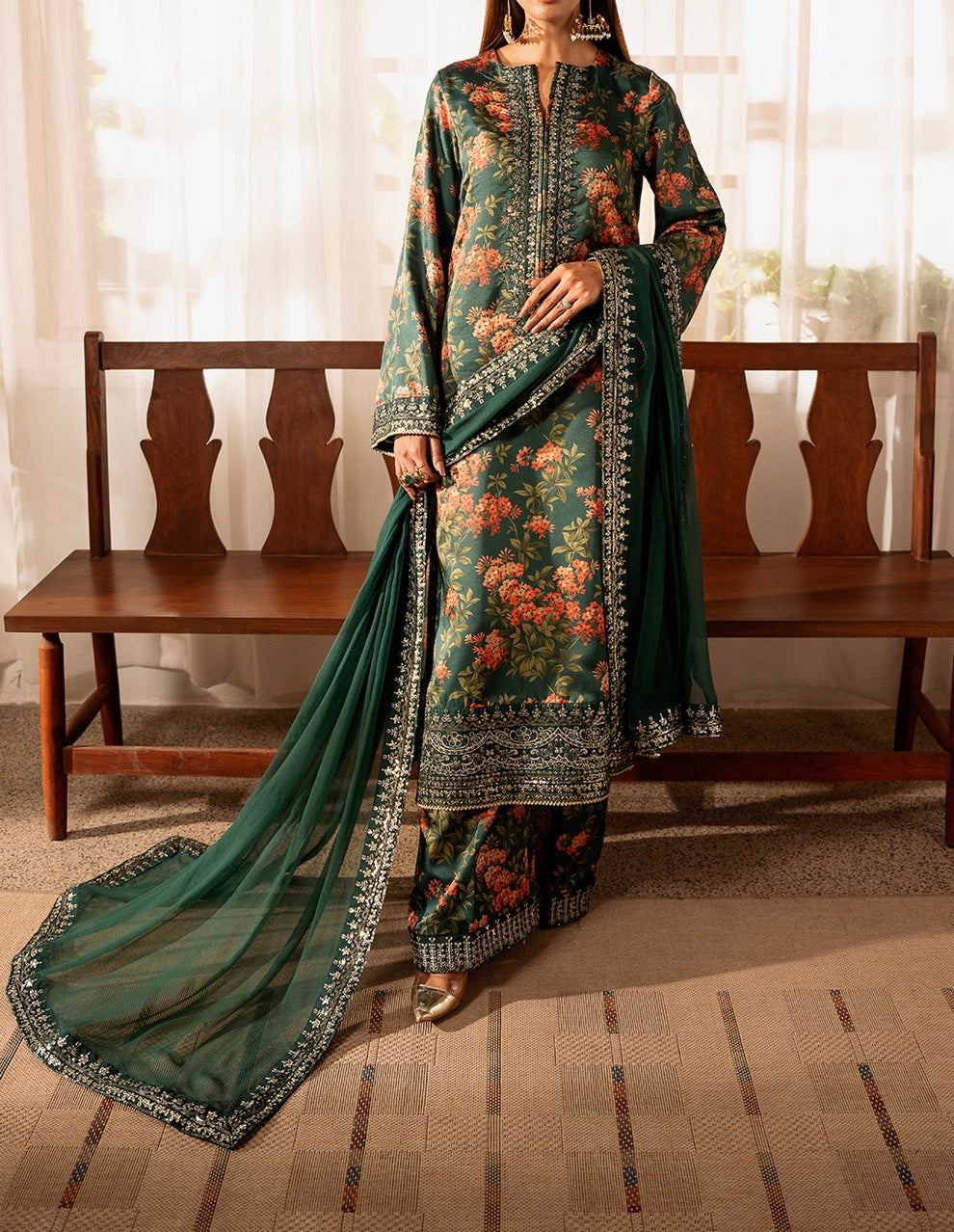 Unstitched Printed Lawn 3PC | SC-100
