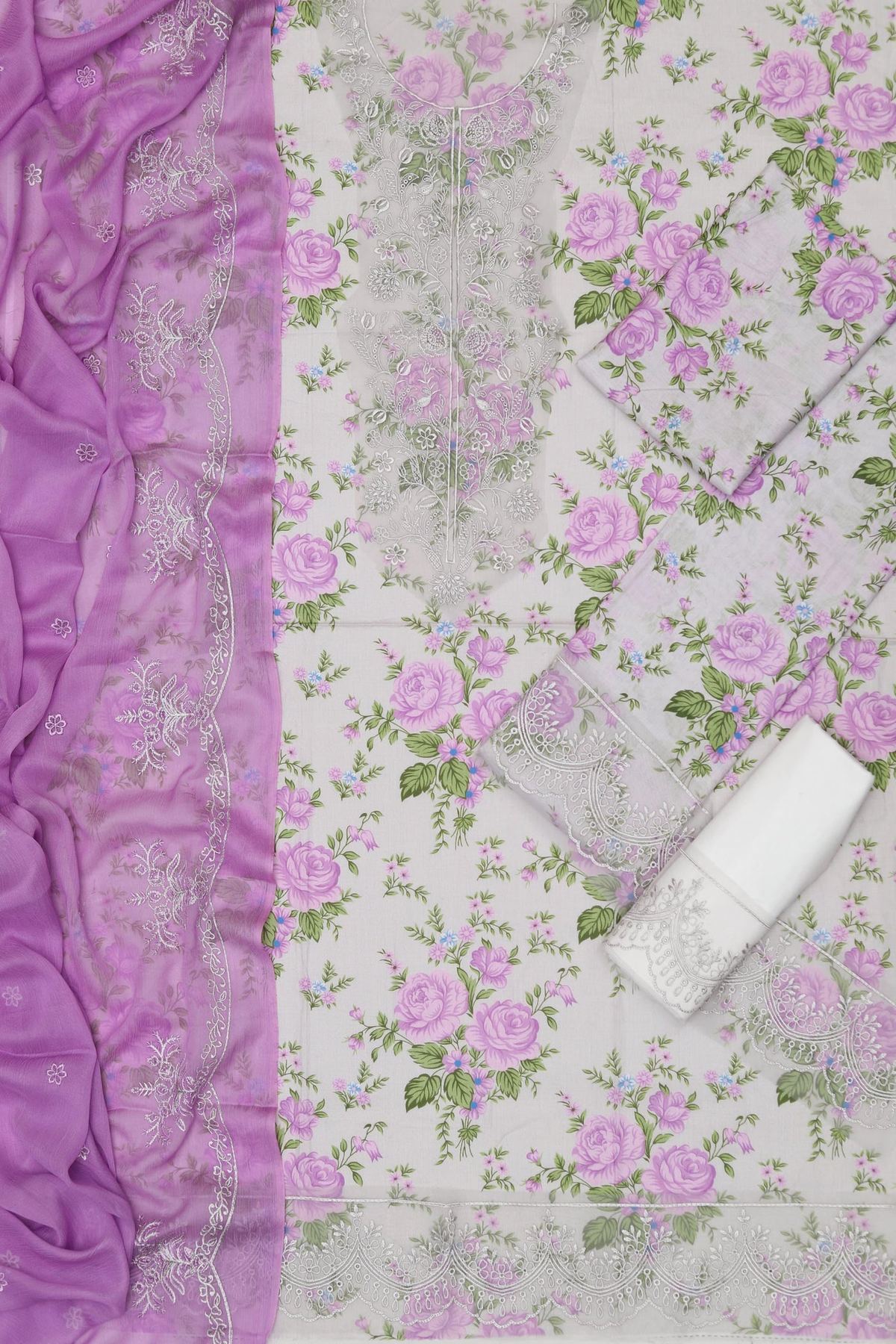 Unstitched Printed Lawn 3PC | SC-111