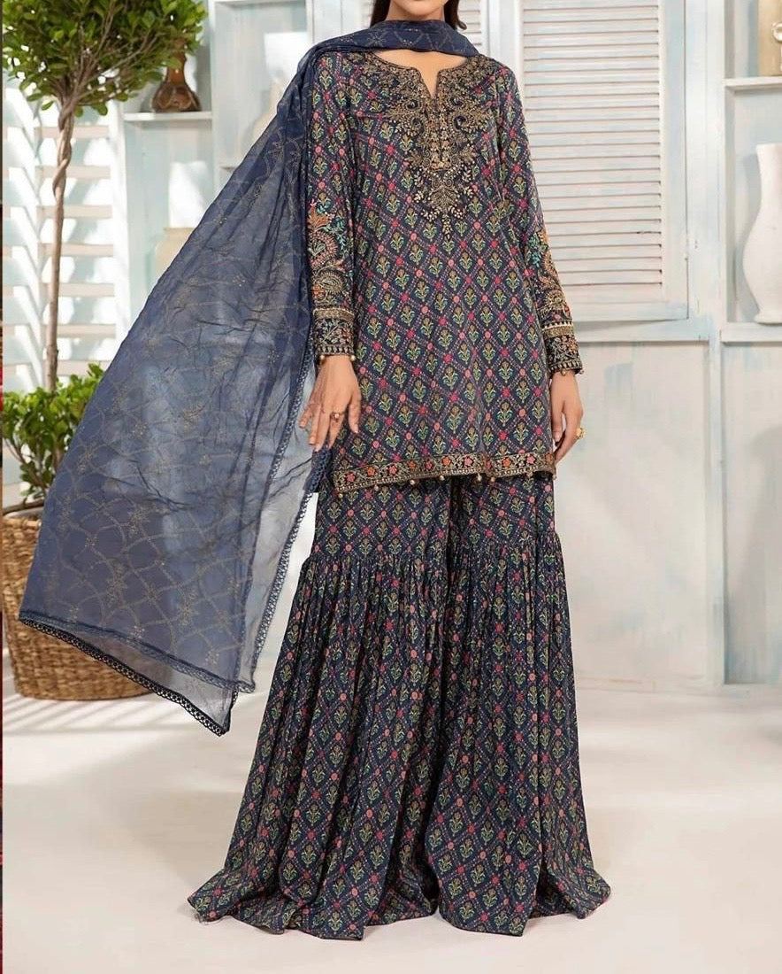Unstitched Printed Lawn 3PC | SC-112B