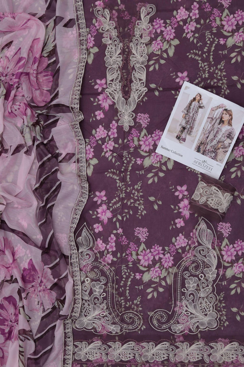 Unstitched Printed Lawn 3PC | SC-117